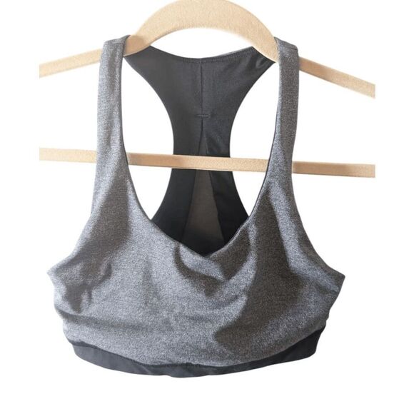 LULULEMON ATHLETICA Invigorate Bra In Heathered Black/Black Size 2 - Picture 3 of 4